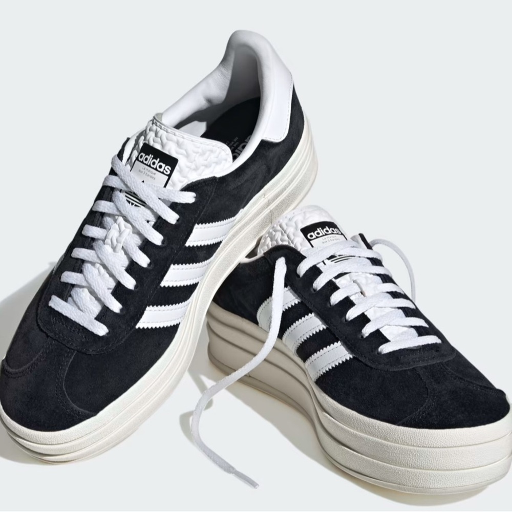Women’s Gazelle Bold Sneakers Black and White